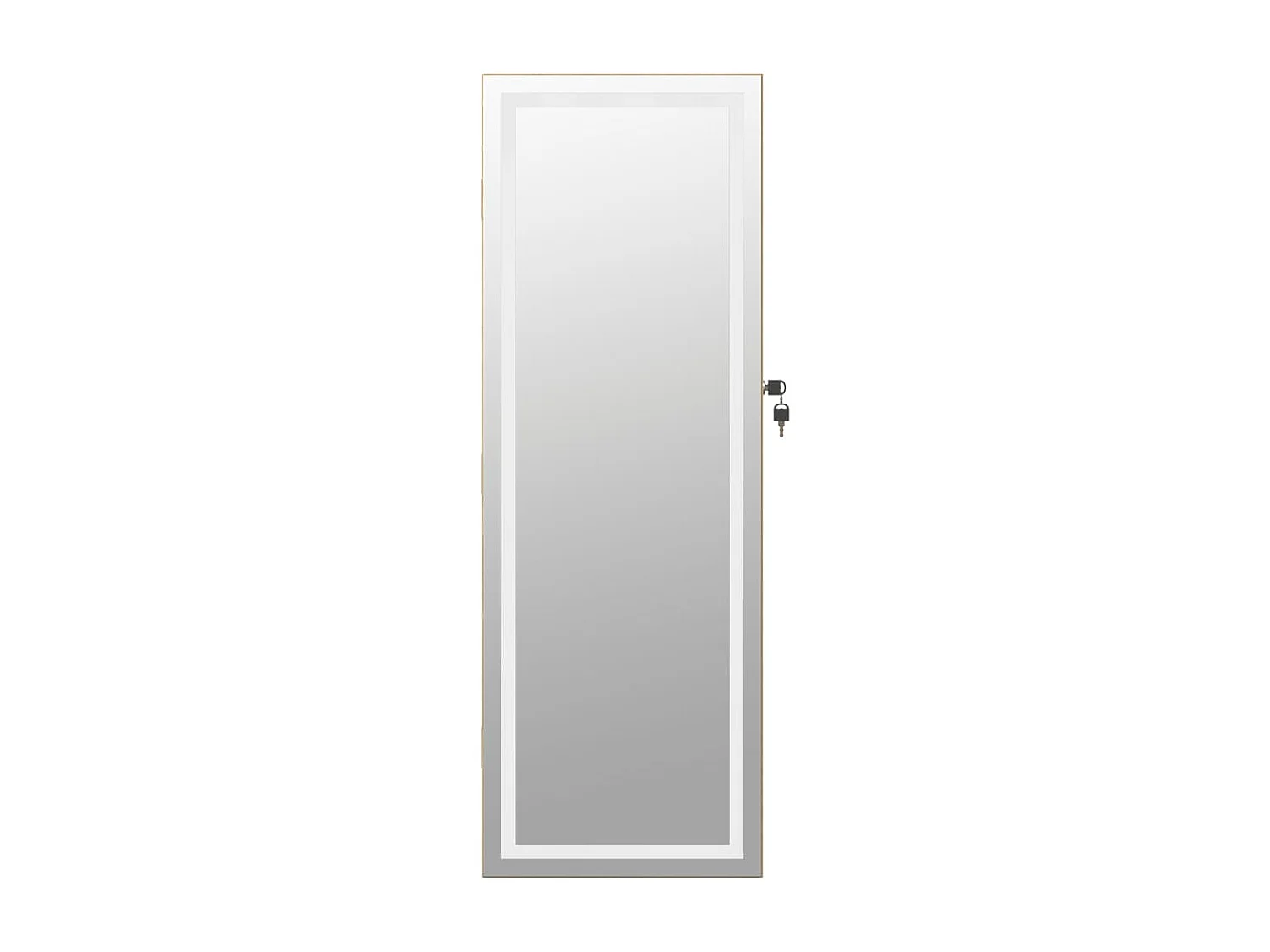 Armoire à bijoux avec miroir et éclairage LED mural OFR67781 BonneVie Meuble