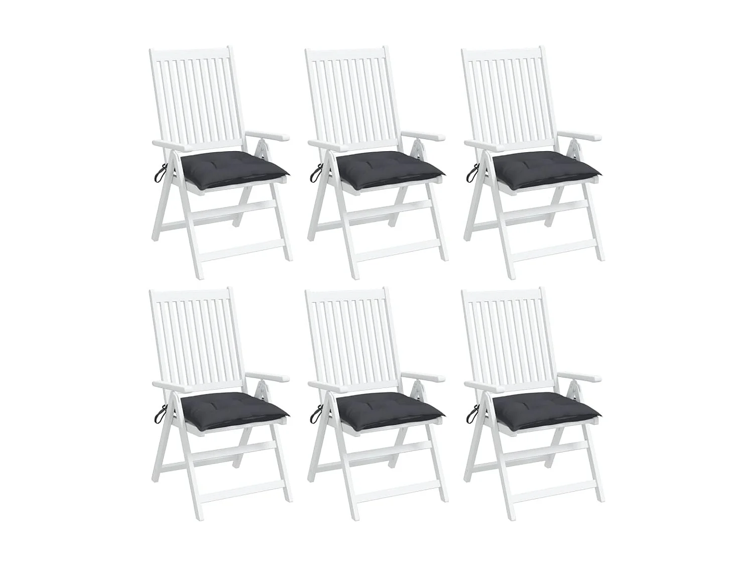 Coussins de chaise 6 pcs anthracite 50x50x7 cm tissu oxford OFR44823