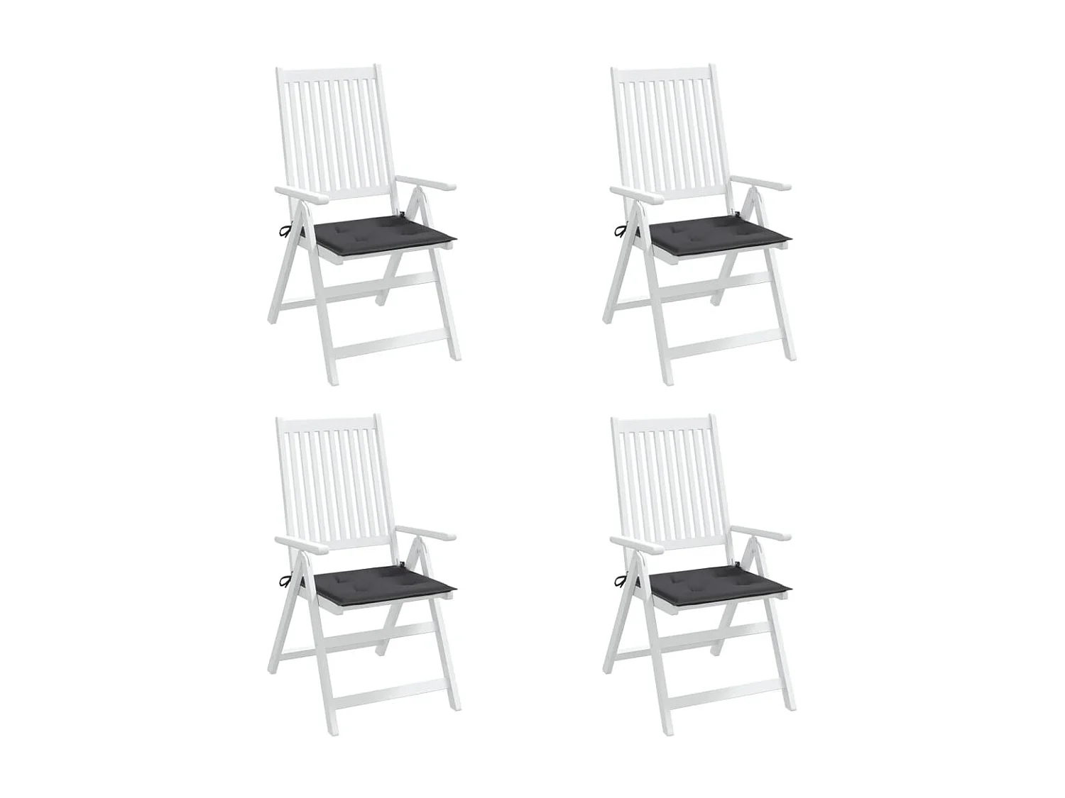 Coussins de chaise de jardin 4 pcs anthracite 40x40x3 cm OFR60404