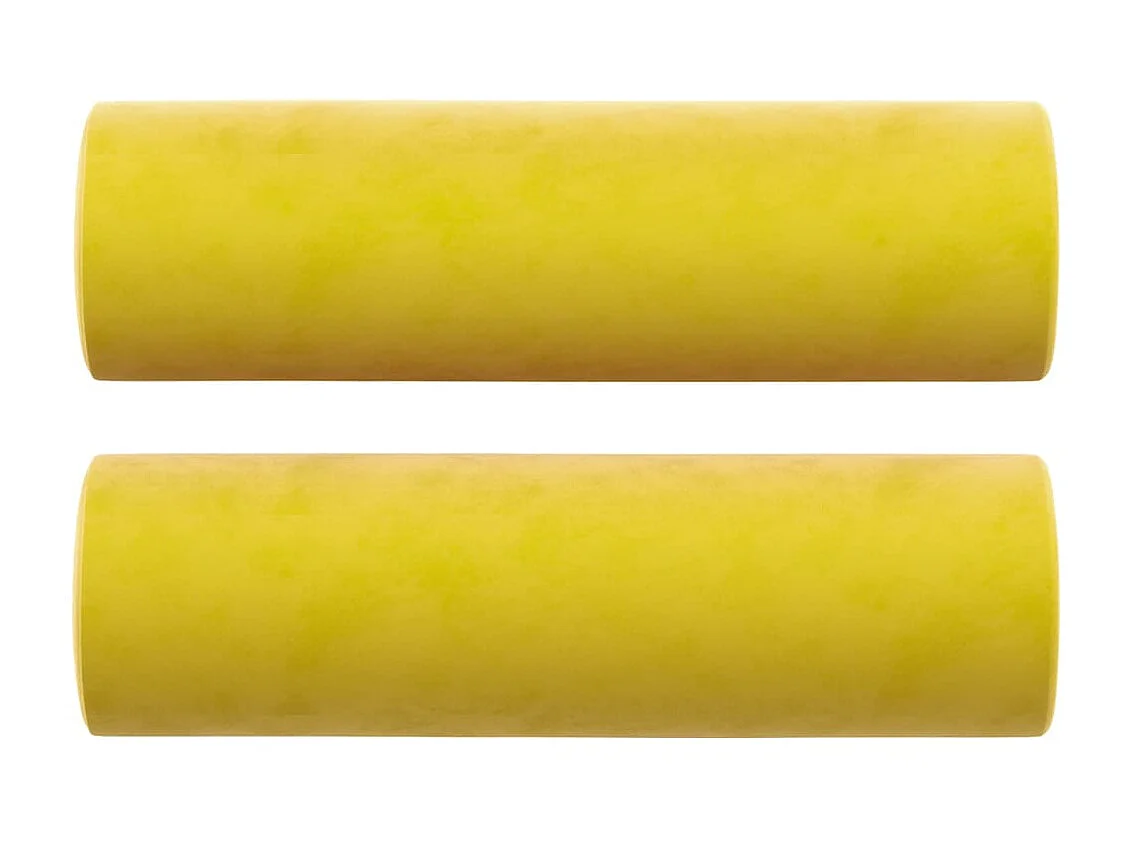 Cojines decorativos 2 uds terciopelo amarillo 15x50 cm ES419874