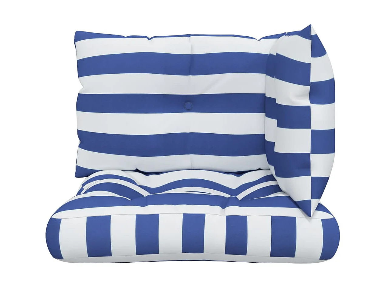 Coussins de palette 3 pcs rayures bleues/blanches tissu oxford OFR41106