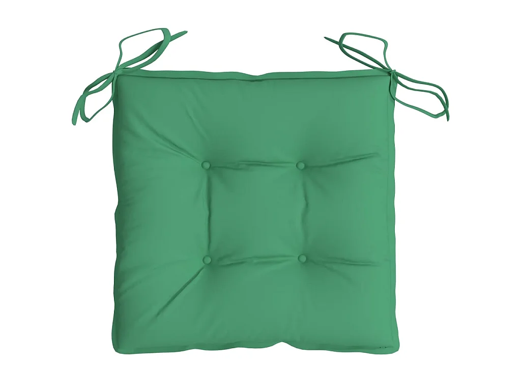 Coussins de chaise 2 pcs vert 40x40x7 cm tissu oxford OFR82747