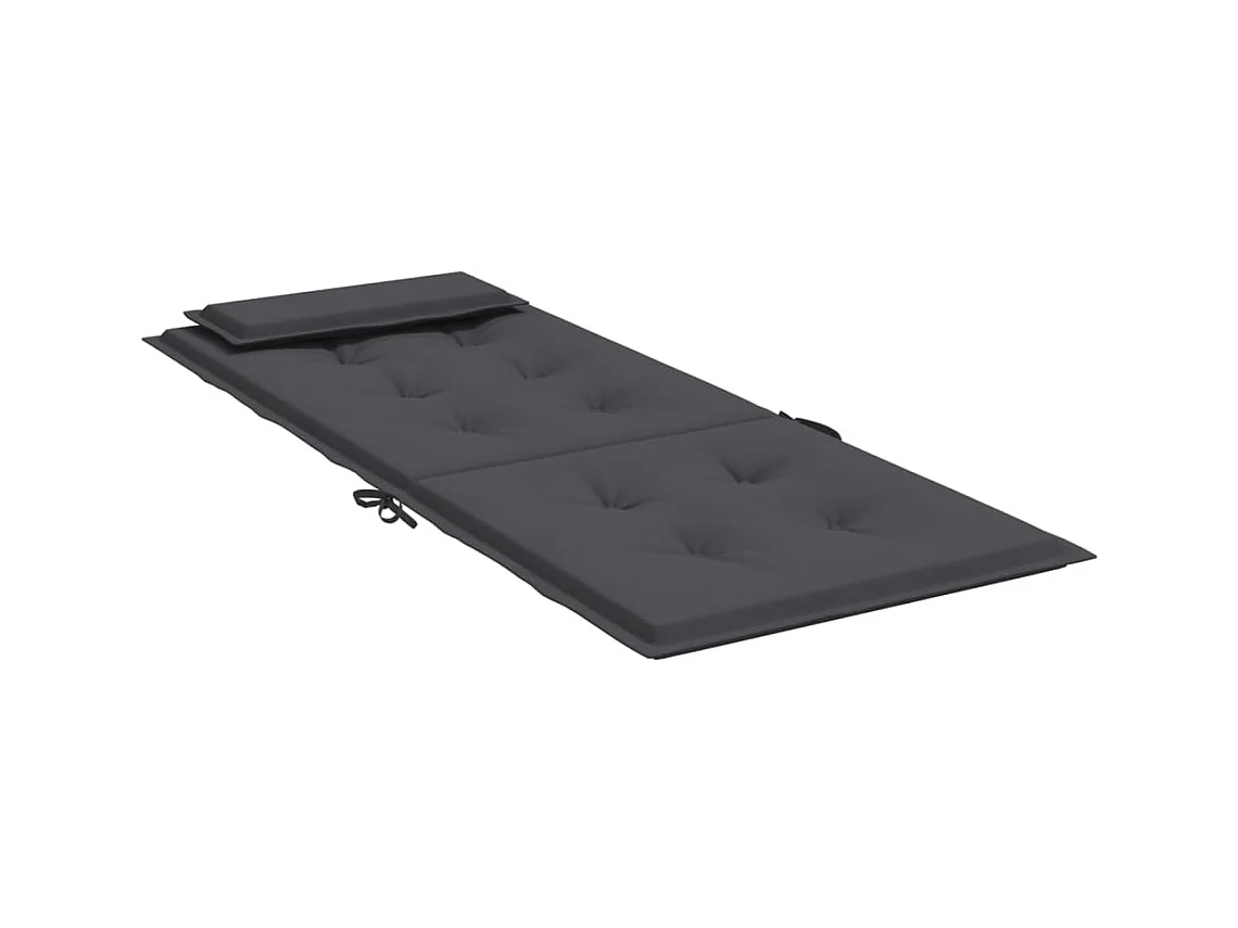 Stoelkussens 4 st hoge rug oxford stof antracietkleurig NL293666