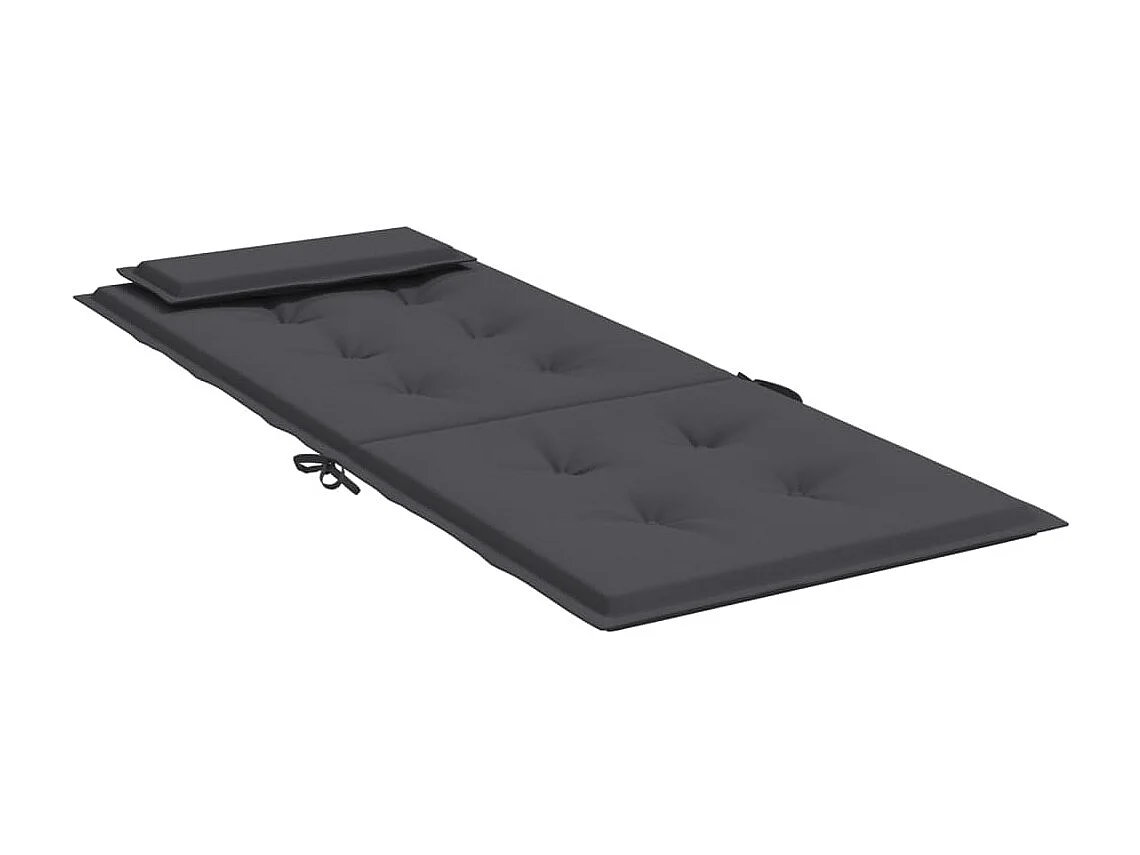 Stoelkussens 4 st hoge rug oxford stof antracietkleurig NL293666