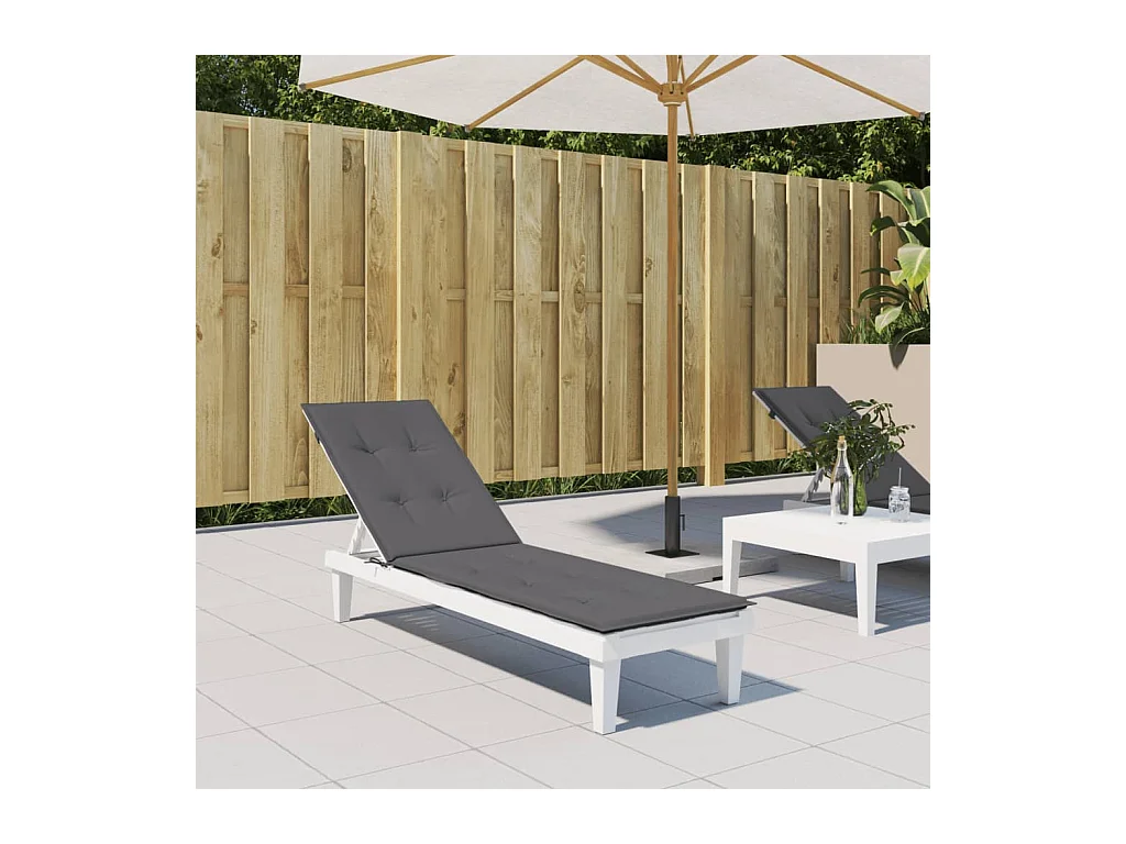 Coussin de chaise de terrasse anthracite (75+105)x50x3 cm OFR40502