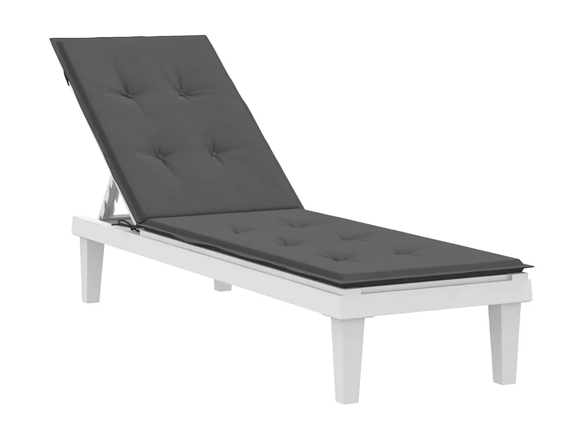 Coussin de chaise de terrasse anthracite (75+105)x50x3 cm OFR40502