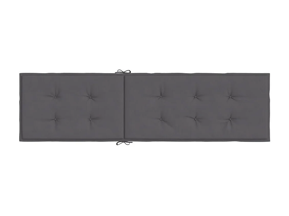 Coussin de chaise de terrasse anthracite (75+105)x50x3 cm OFR40502