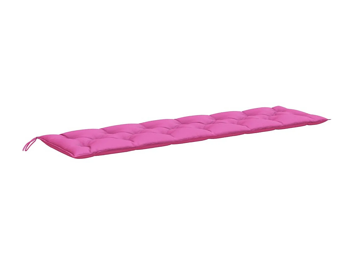 Coussin de banc de jardin rose 200x50x7 cm tissu OFR45164