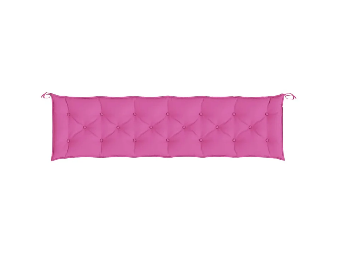 Coussin de banc de jardin rose 200x50x7 cm tissu OFR45164