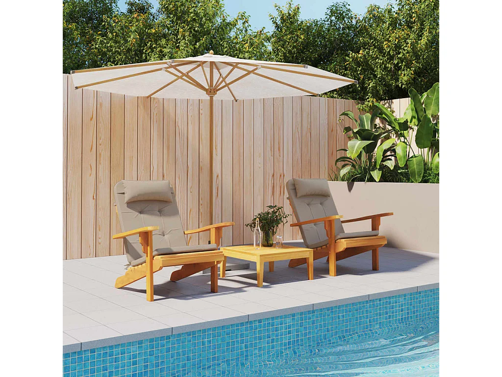 Coussins de chaise adirondack Lot de 2 taupe tissu oxford OFR23962