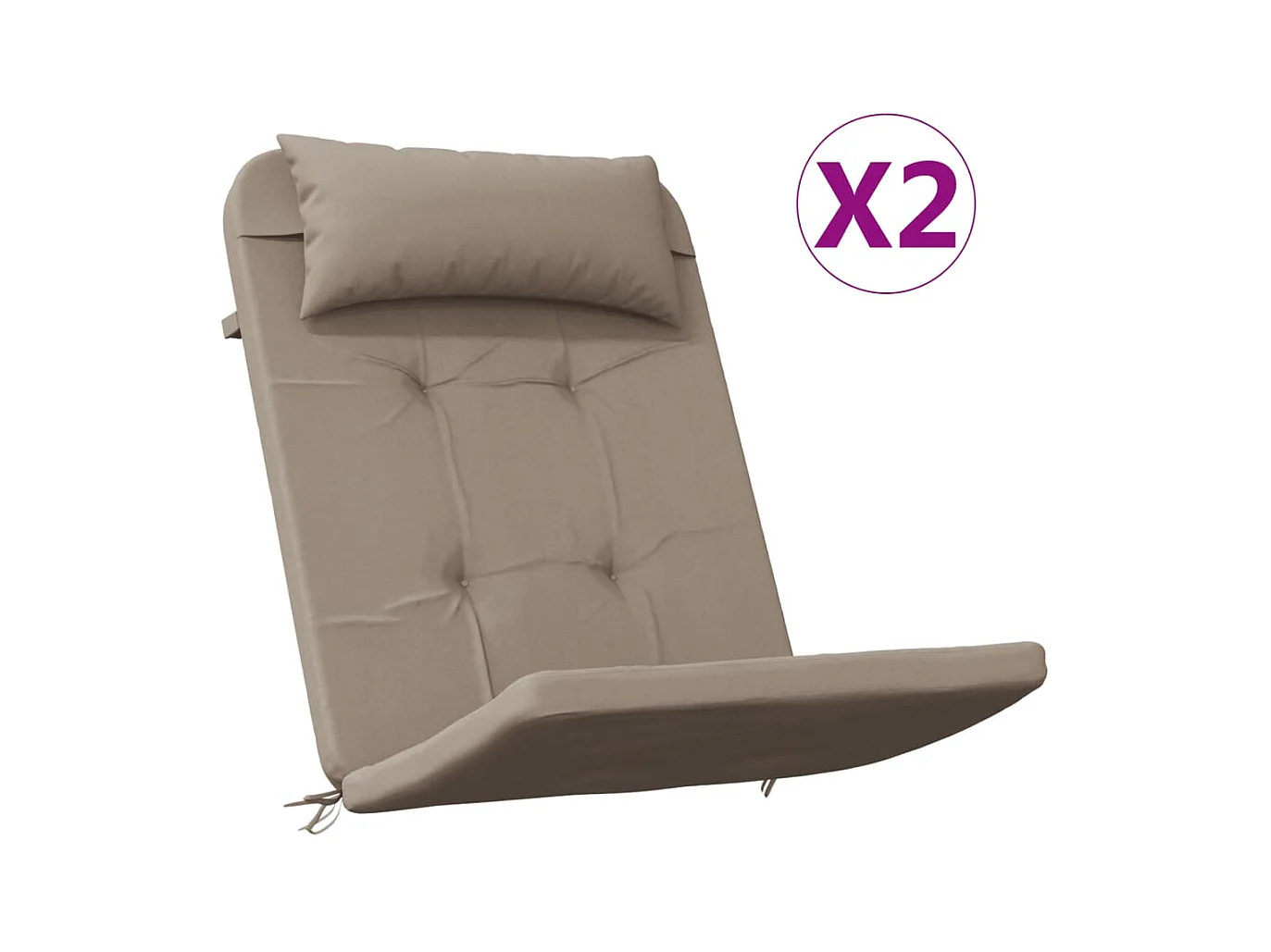 Cojines para silla Adirondack 2 uds tela Oxford gris taupe ES664503