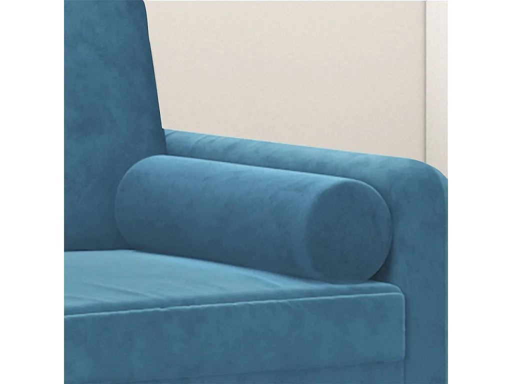 Sierkussens 2 st 15x50 cm fluweel blauw NL385824