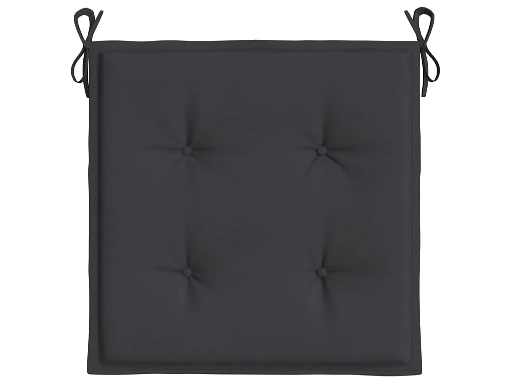 Tuinstoelkussens 6 st 50x50x3 cm oxford stof zwart NL242316