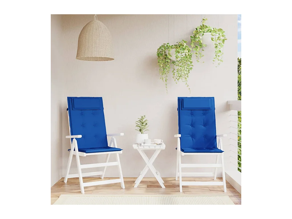 Coussins de chaise à dossier haut Lot de 2 bleu royal OFR61533