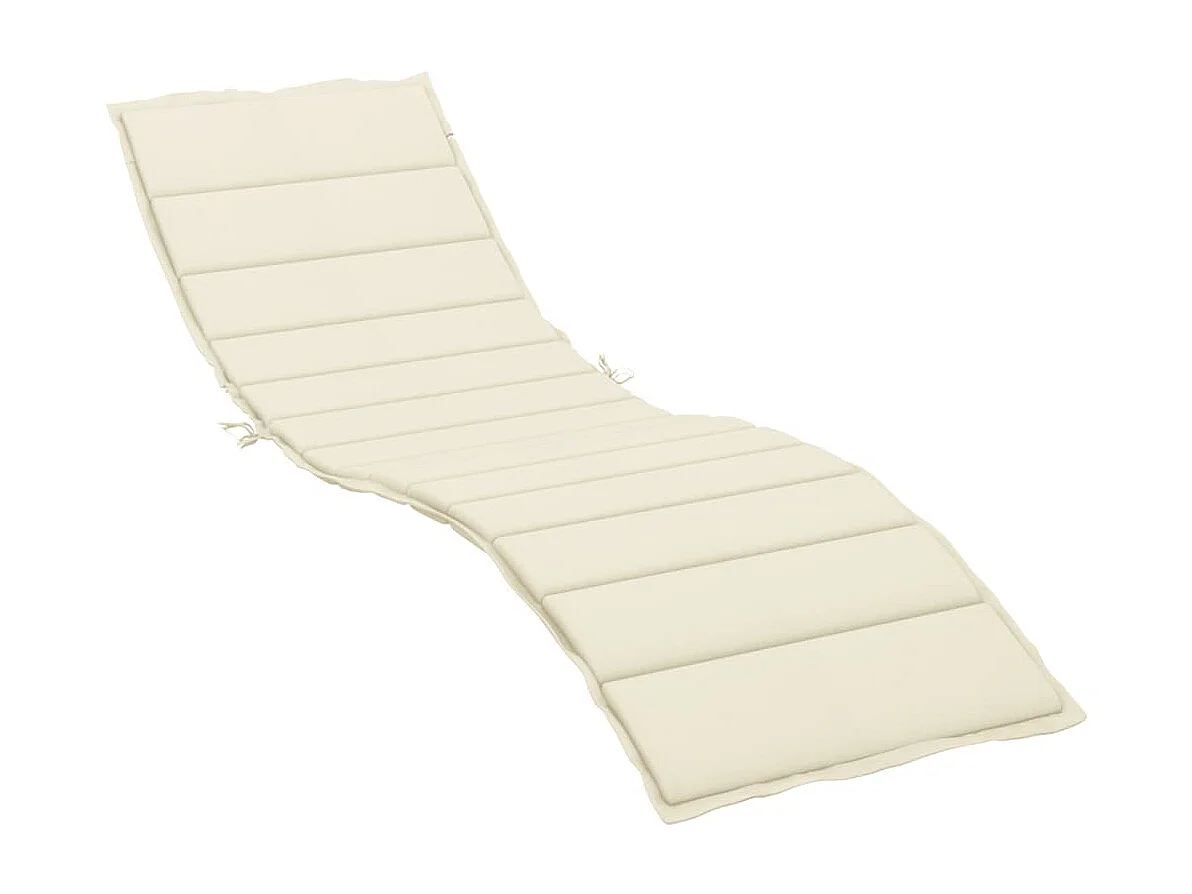 Coussin de chaise longue crème 200x70x3 cm tissu oxford OFR21610