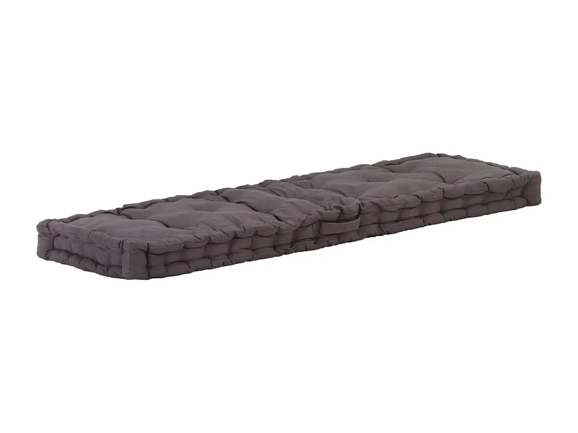 Coussins de plancher de palette 2 pcs Coton Anthracite OFR35769