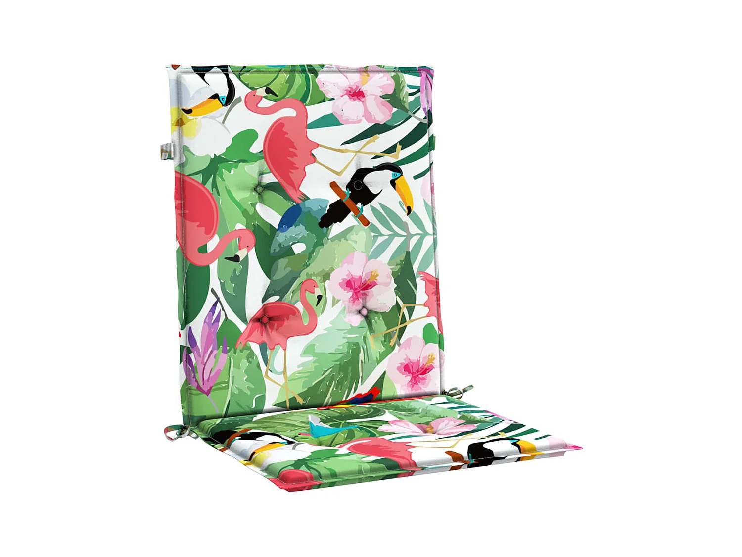 Stoelkussens 4 st lage rug stof meerkleurig NL433549