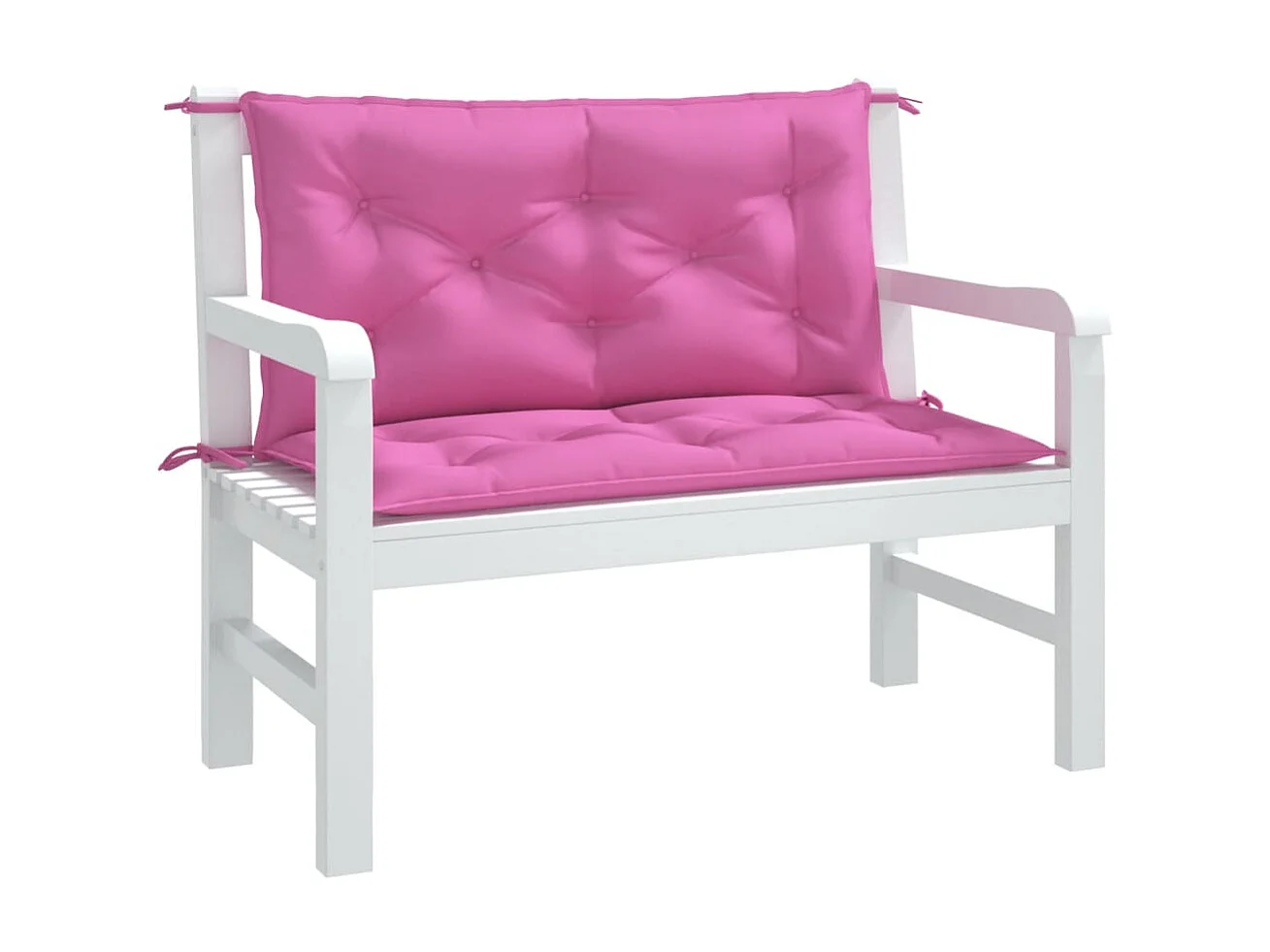 Coussins de banc de jardin Lot de 2 rose 100x50x7 cm tissu OFR67928