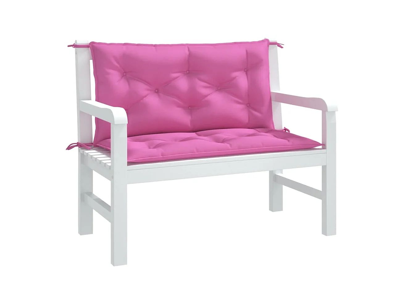 Almofadões p/ banco de jardim 2 pcs 100x50x7 cm tecido rosa PT612935