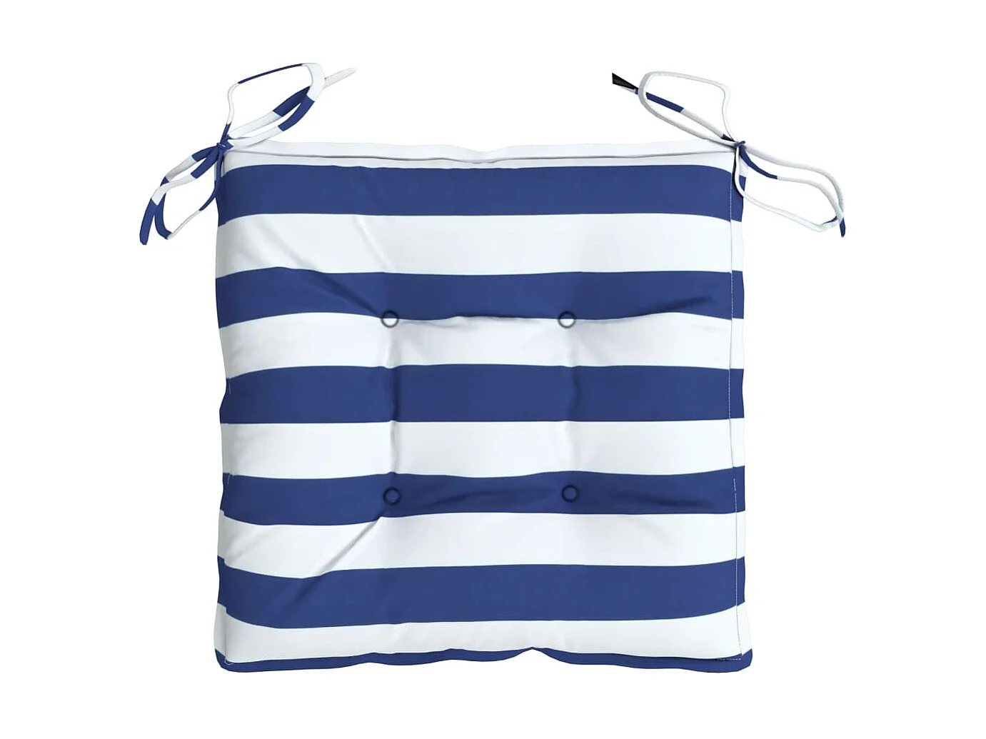 Coussins de chaise 2 pcs rayures bleues et blanches 50x50x7 cm OFR29425