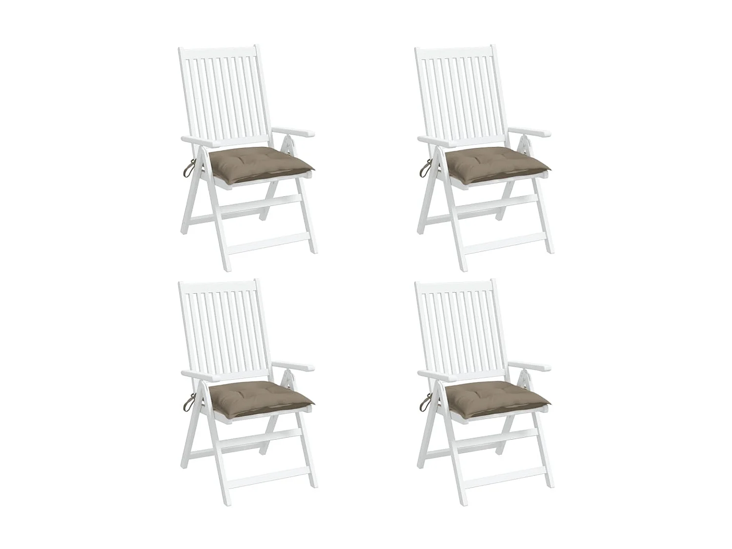 Stoelkussens 4 st 40x40x7 cm oxford stof taupe NL344256