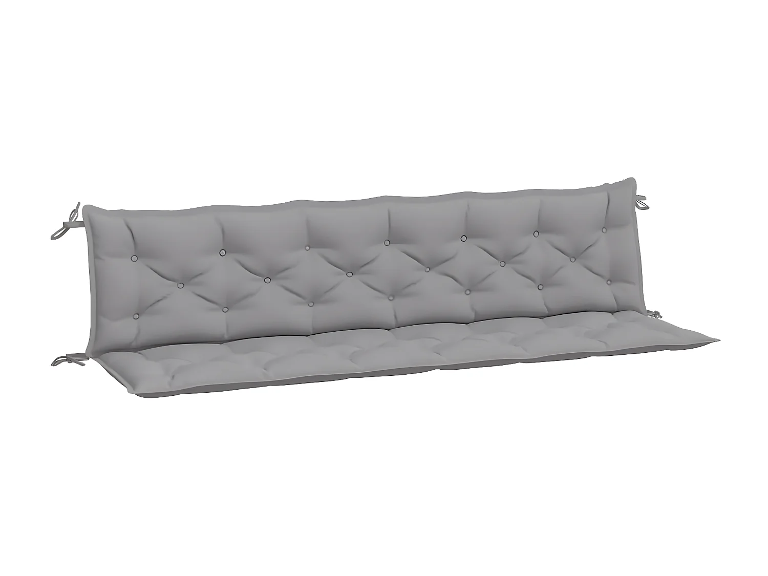 Coussins de banc de jardin 2 pcs gris 200x50x7 cm tissu Oxford OFR98382