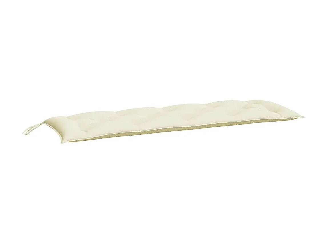 Coussin de banc de jardin blanc crème 150x50x7 cm tissu oxford OFR28045