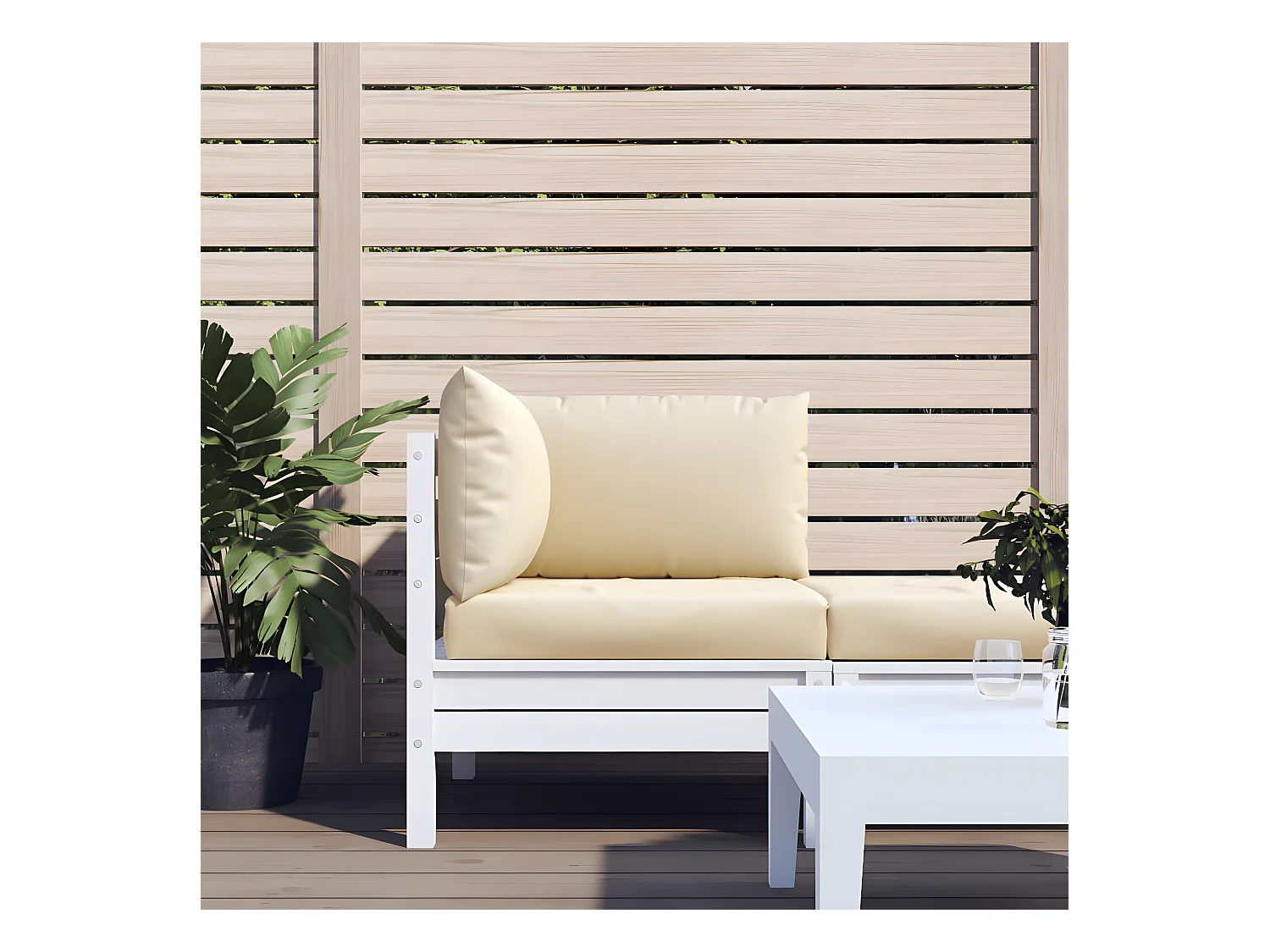 Coussins de palette 3 pcs beige tissu oxford OFR87879
