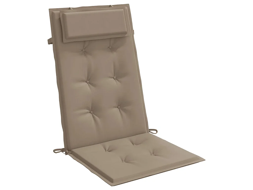 Coussins de chaise à dossier haut Lot de 4 taupe tissu oxford OFR97397