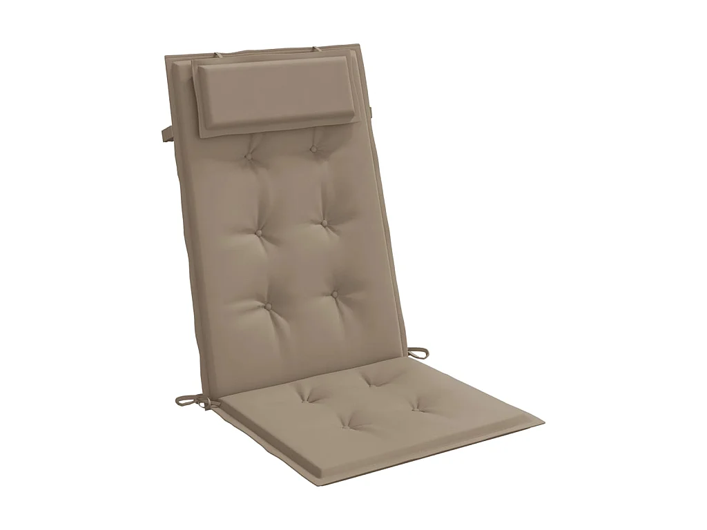 Stoelkussens 4 st hoge rug oxford stof taupe NL847583