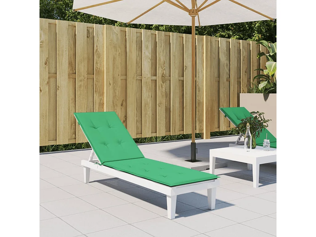 Coussin de chaise de terrasse vert (75+105)x50x3 cm OFR17150