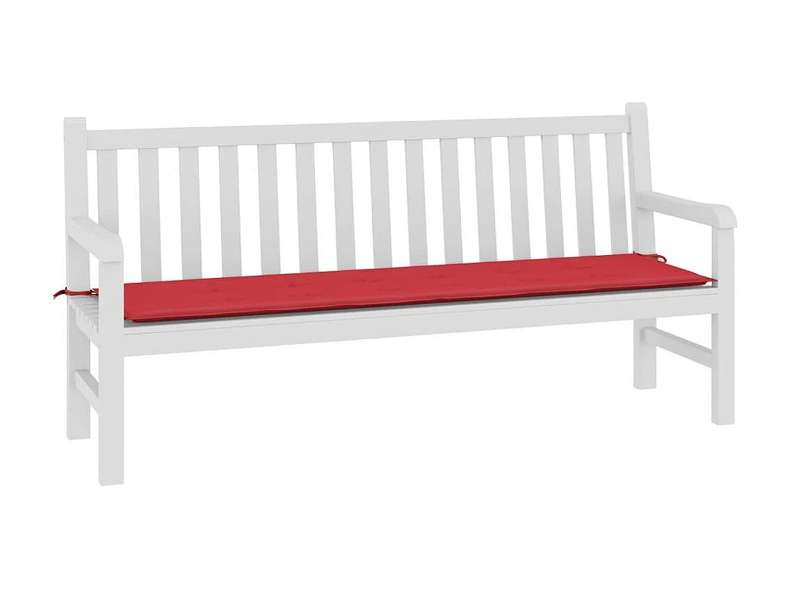 Coussin de banc de jardin rouge 180x50x3 cm tissu oxford OFR86411