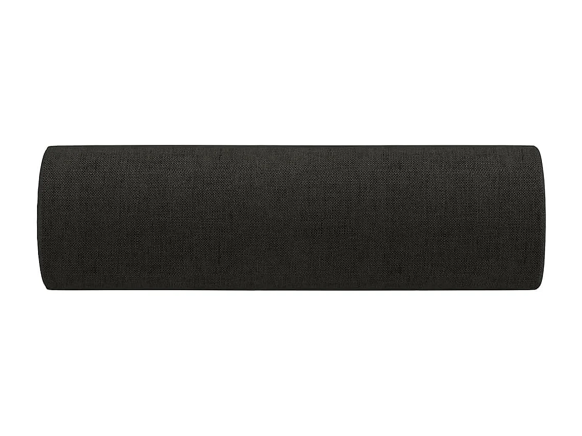 Coussins décoratifs 2 pcs Noir Ø15x50 cm Tissu OFR29279