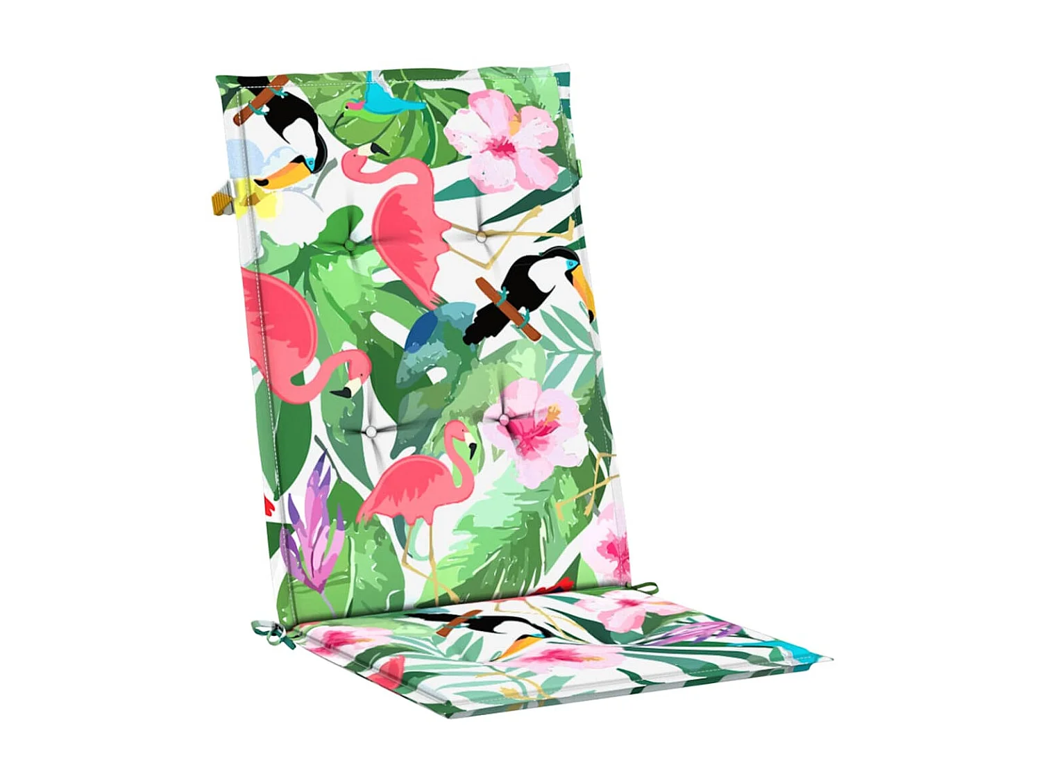 Coussins de chaise à dossier haut 4 pcs multicolore tissu OFR95973