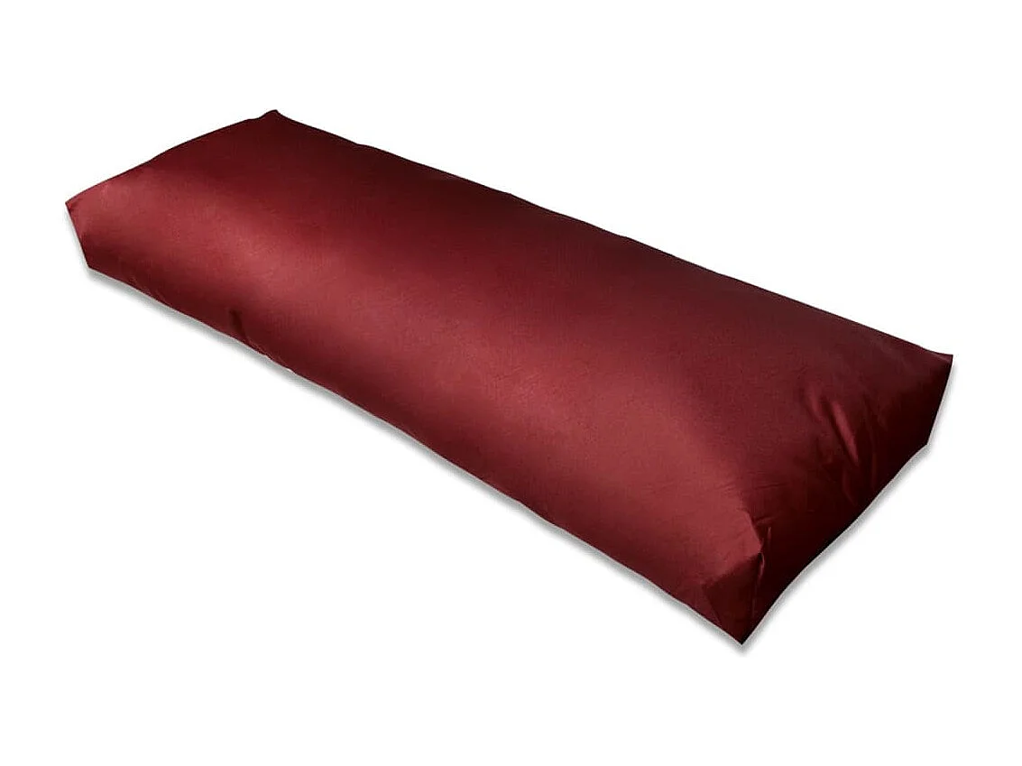 Almofada de assento estofada 120x40x10 cm vermelho tinto PT161160