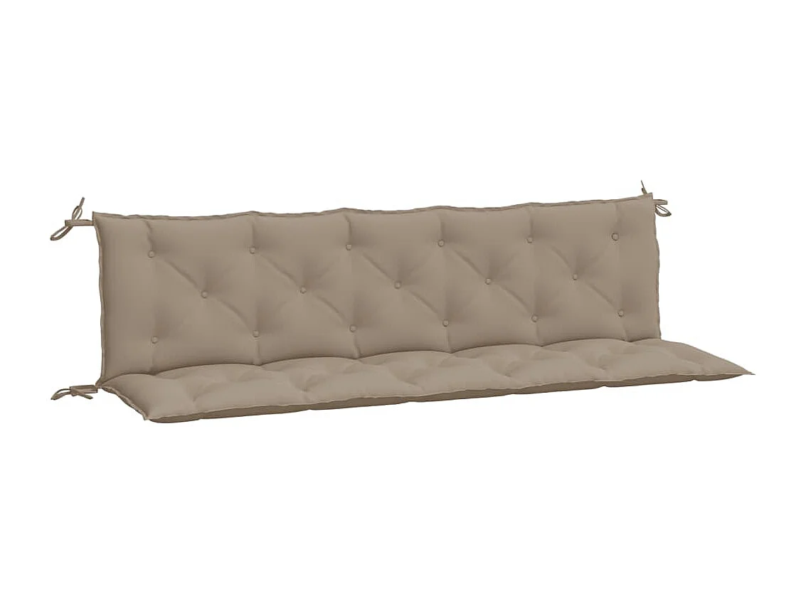 Coussins de banc de jardin 2 pcs taupe 180x50x7 cm tissu Oxford OFR39346