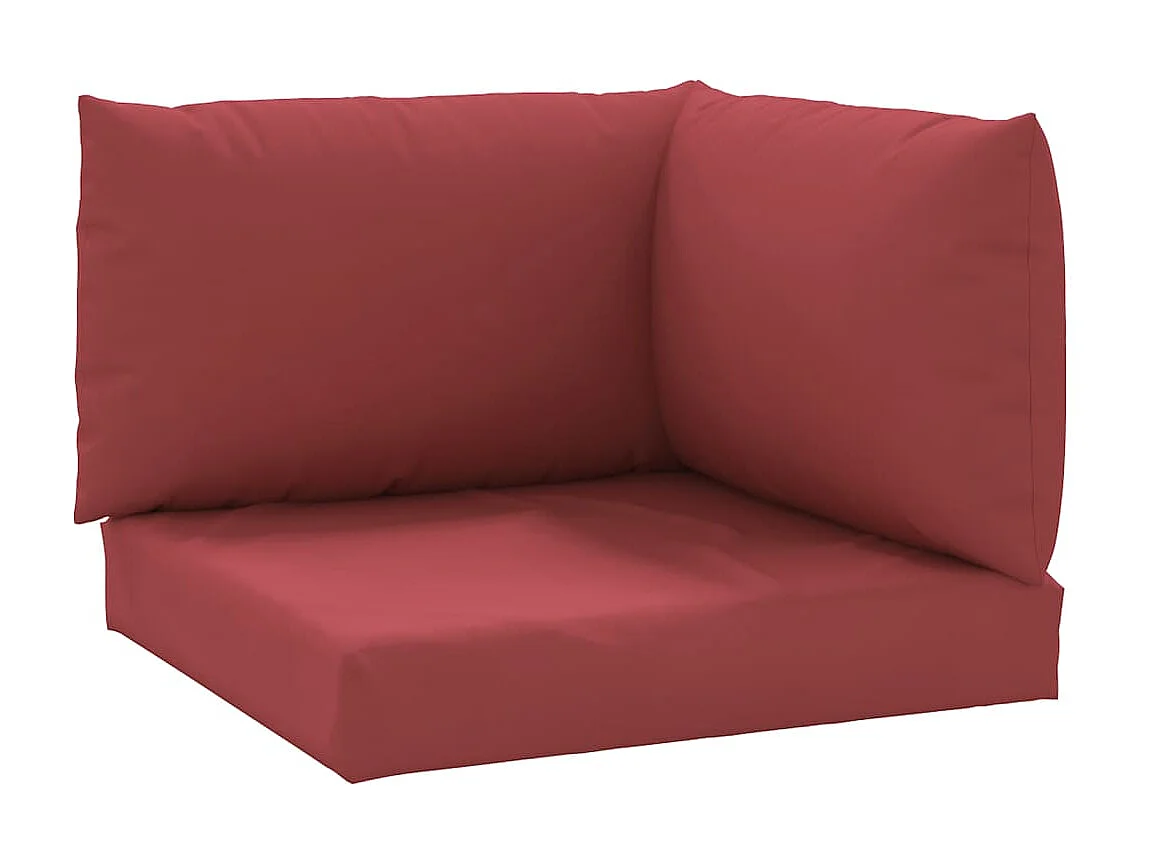 Coussins de palette 3 pcs rouge bordeaux tissu oxford OFR95569