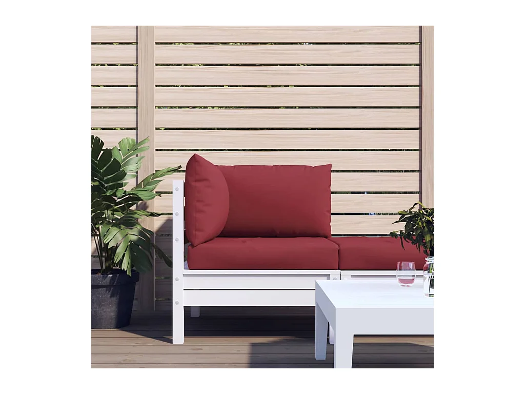 Coussins de palette 3 pcs rouge bordeaux tissu oxford OFR95569