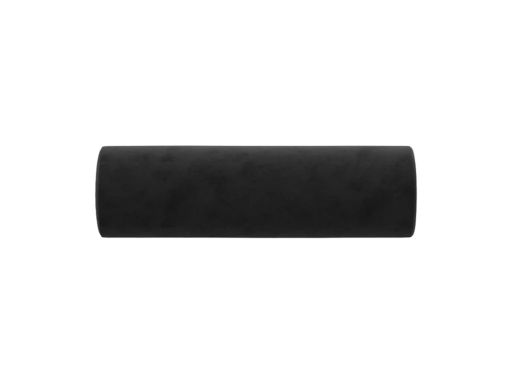 Coussins décoratifs 2 pcs Noir Ø15x50 cm Velours OFR76278