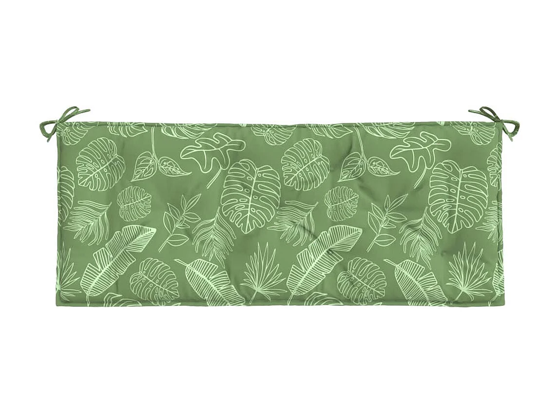 Coussins de banc de jardin Lot de 2 motif de feuilles tissu OFR24833