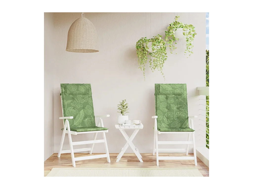 Coussins de chaise à dossier haut Lot de 2 modèle de feuille OFR64109