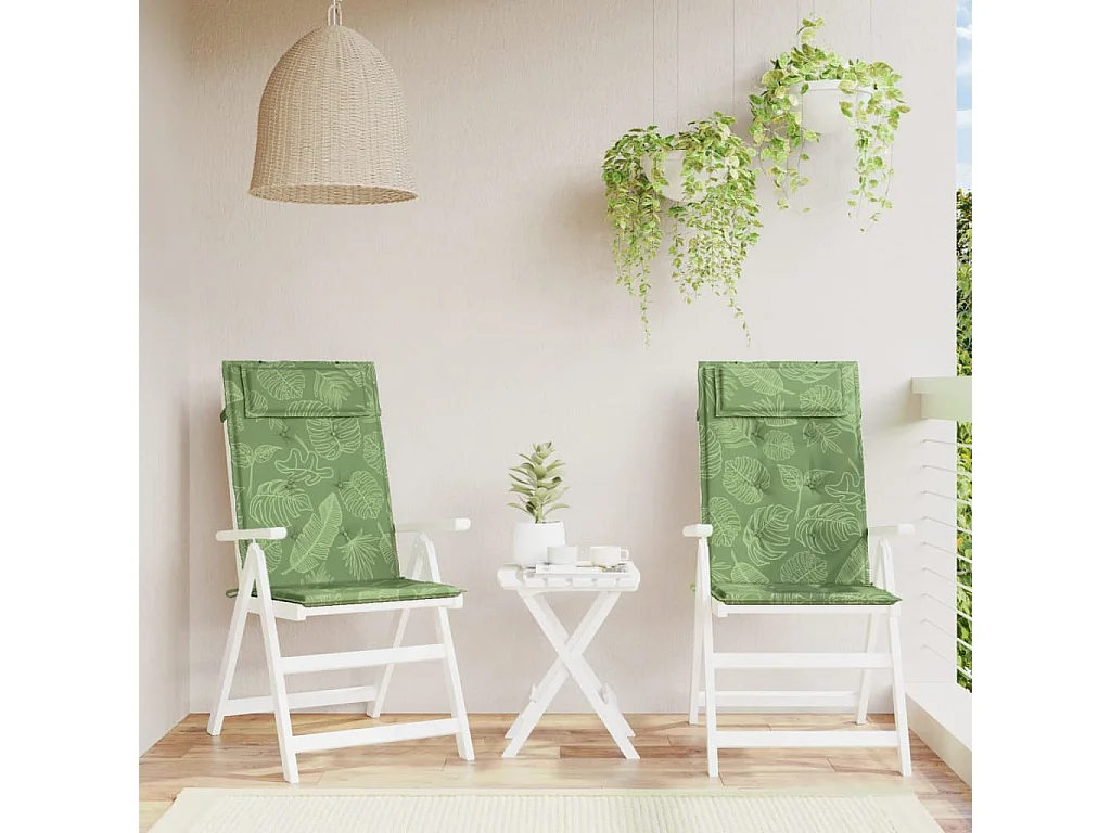 Coussins de chaise à dossier haut Lot de 2 modèle de feuille OFR64109