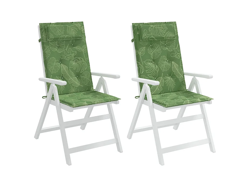 Coussins de chaise à dossier haut Lot de 2 modèle de feuille OFR64109