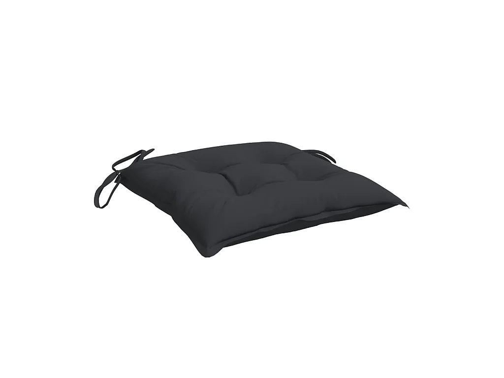 Coussins de chaise 4 pcs noir 50x50x7 cm tissu oxford OFR69508