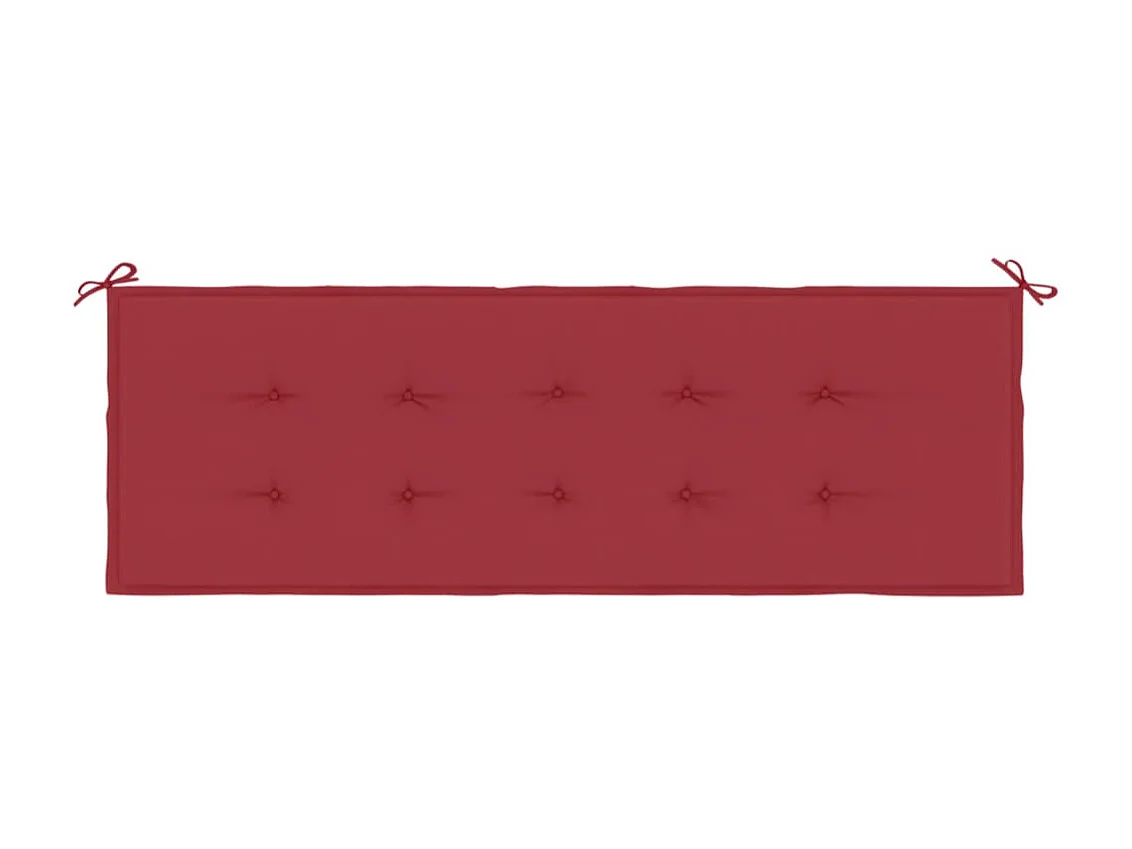 Coussin de banc de jardin rouge bordeaux 150x50x3 cm OFR44964