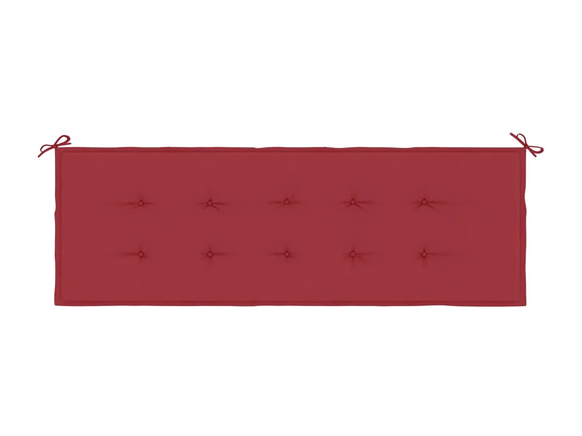 Coussin de banc de jardin rouge bordeaux 150x50x3 cm OFR44964