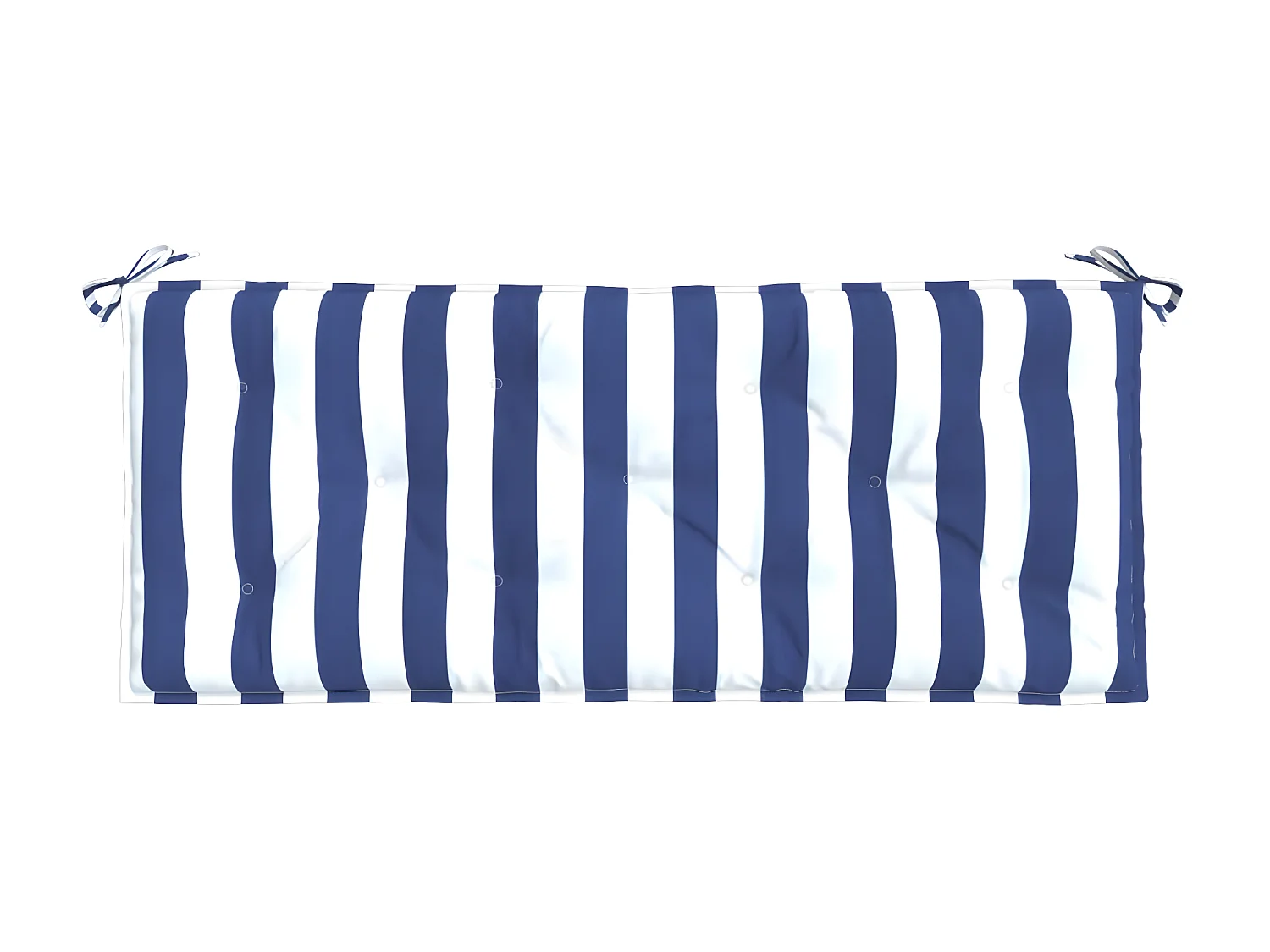 Coussin de banc de jardin rayures bleues et blanches 120x50x7cm OFR28333