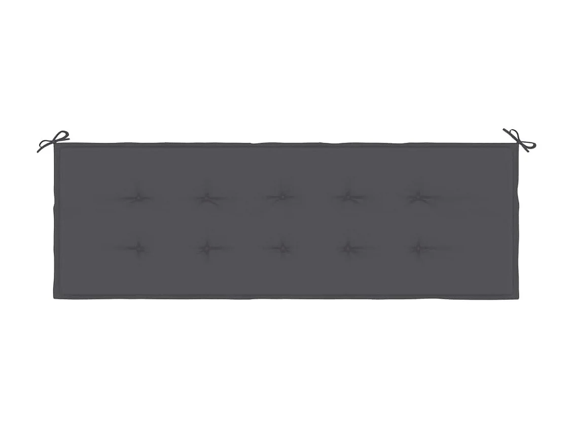 Coussin de banc de jardin anthracite 150x50x3 cm tissu oxford OFR35088