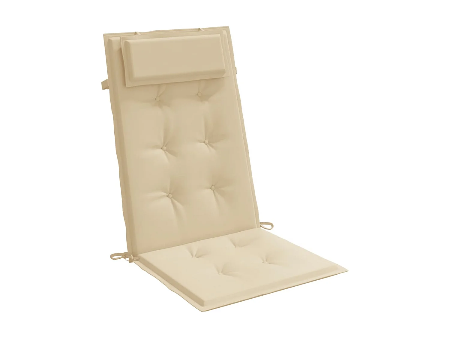 Cojines de silla con respaldo alto 6 uds tela Oxford beige ES726559