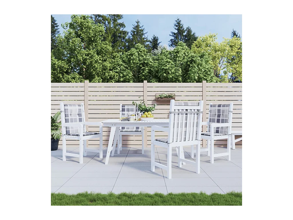 Coussins de chaise de jardin à dossier bas Lot de 4 OFR78802